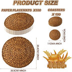 Geosar 200 Pcs Woven Disposable Paper Placemats Set 12x14 Inch - Image 3
