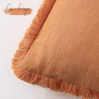 Foindtower Decorative Linen Fringe Throw Pillow Covers Cozy Boho Farmhouse - Image 3