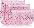 HIONXMGA Set of 3 Clear Travel Toiletry Bag, TSA Approved, Quart Size S/M/L by HIONXMGA