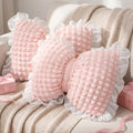 Yousoontic 2 Pcs Bow Throw Pillows 15.7x12.6 in, Seersucker by Yousoontic