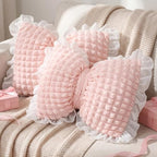 Yousoontic 2 Pcs Bow Throw Pillows 15.7x12.6 in, Seersucker by Yousoontic