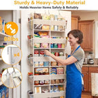 2 Pack Over The Door Organizer 6 Tiers, Extra Large Behind Door Storage of 12 - Image 3