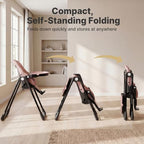 3 in 1 Portable High Chairs for Babies and Toddlers, Blush Pink - Image 5