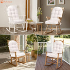 Rocking Chair Cushion, High Back, Room White - Image 6