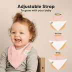 KeaBabies 8pk Organic Baby Bandana Bibs - Image 3