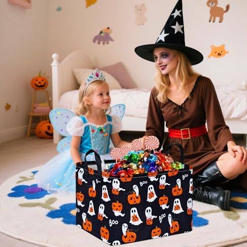 Pumpkin Pattern Storage Basket Gift Shelf Basket Storage Bin, Nursery Basket - Image 3