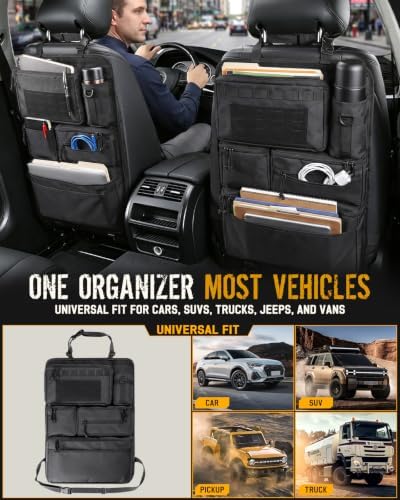 RXW All-In-One Back Seat Car Organizer, Fit Cars Trucks Jeeps Pickups Vans - Image 5
