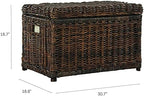 happimess Elijah 31" Wicker Storage Trunk Footlocker Chest - Image 5