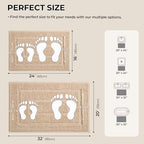 GRANNY SAYS Beige Bathroom Rugs Set 2 Piece, Soft Microfiber Bath Mats - Image 2