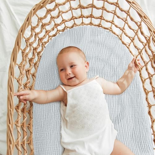 Bearmoss 2-Pack Baby Bassinet Sheets - Image 3