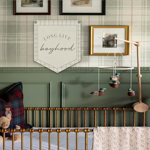 Lacama Long Live Boyhood Banner Vintage Baby Boy Nursery Decor - Image 4