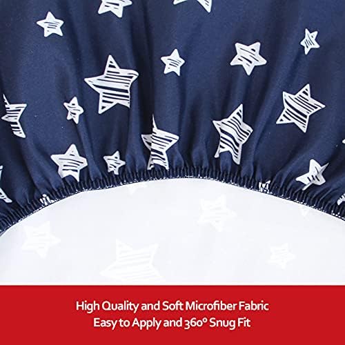Pack and Play Sheets Boy, Mini Crib Sheets, Stretchy Playard Fitted Sheet - Image 4