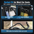 4-Pack Car Headrest Hooks Holds 55lbs Seat Storage Organizer - Image 4