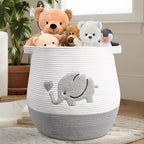 Large Baby Laundry Hamper, Toy and Blanket Storage Basket by Degeyoyo