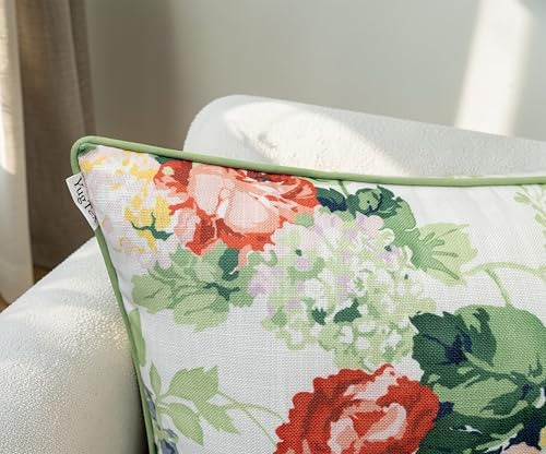 Vintage Rose Floral Print 20x20 Throw Pillow Cover - Image 4