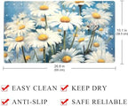 Shower Mat Non Slip 26.8 x 15.1 Inches, Daisies Butterfly Bathtub Mat Shower - Image 4