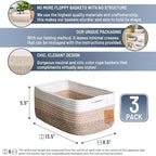 NaturalCozy 13.5”x8.5”x5.5” Storage Baskets - Image 2
