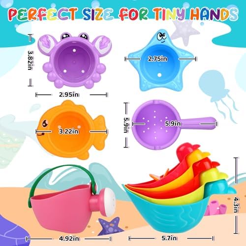 10 Pcs Bath Toys for Kids Ages 1-3, Bathtub & Pool Water Toys for Toddlers 1-3 - Image 5