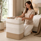 Laundry Hamper, Cotton Rope Laundry Basket - Image 3