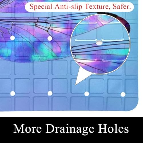 Shower Mat Non Slip, Dragonfly Anti Slip Bath Mat - Image 2