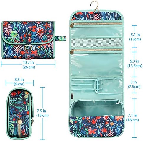 FINTIE Portable Toiletry Cosmetic Travel Bag Hanging Makeup Organizer - Image 3