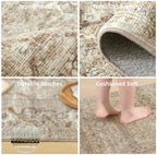 Washable Living Room Area Rugs: 4x6 Bedroom Rug Non Slip Soft Boho Carpet - Image 5
