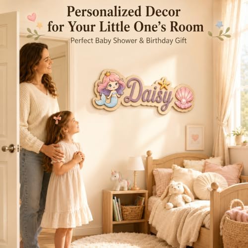 Custom Name Sign for Nursery ＆Wall Personalized Wooden Kids Room Door Sign - Image 5