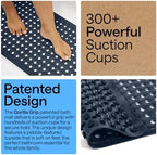 GORILLA GRIP Bath Tub Shower Mat, Bathtub Floor Liner, 35x16 Navy Opaque - Image 3
