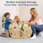 Lukeight Stuffed Animal Storage Bean Bag Chair Cover - Image 4