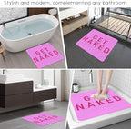 Bathtub Mat Non Slip, Get Naked Square Bath tub Mat Shower Floor Mat - Image 6