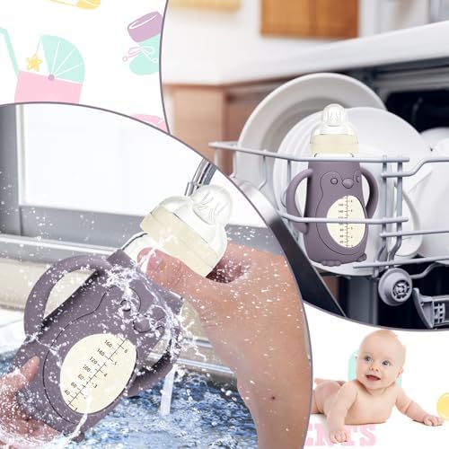 BUSOHA 3 Pack Silicone Sleeves for MAM 9oz Baby Bottles - Image 7