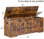 VANKILEY 47.2" Storage Chest Extra Large, Wooden Storage Bench, Rustic Brown - Image 2