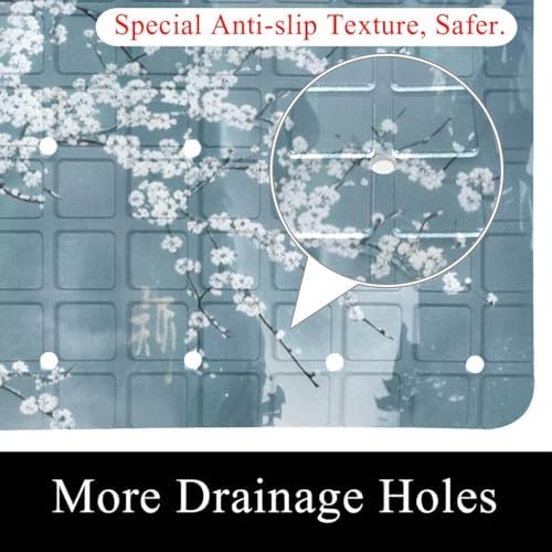 Shower Mat Bathtub Mat, 26.8x15.1 inch, Non-Slip Bath Mat - Image 2