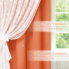 ASPMIZ Linen Curtains for Living Room Double Layers Curtains for Bedroom - Image 2