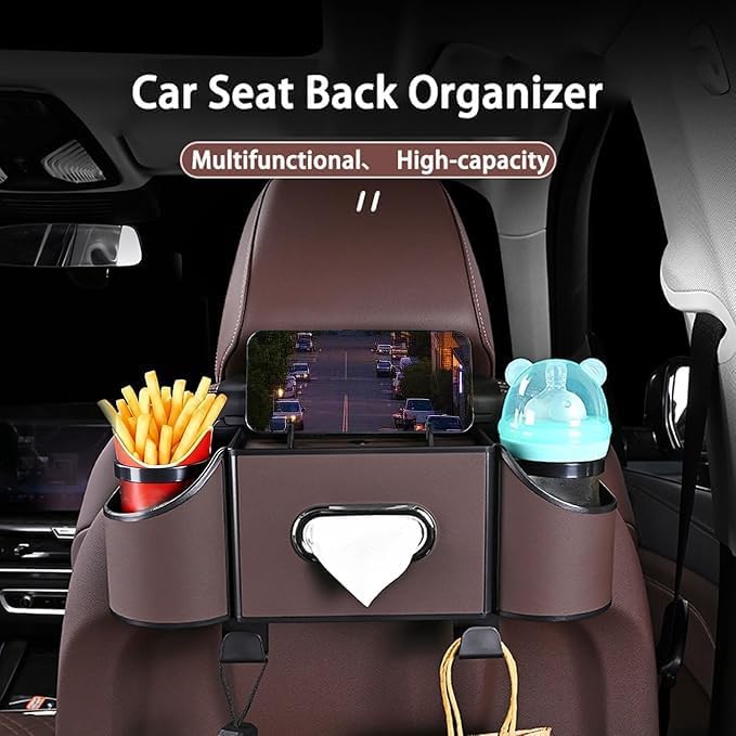 Back Seat Car Organizer, 4 in 1 Multifunctional Car Back Seat Storage Box - Image 5