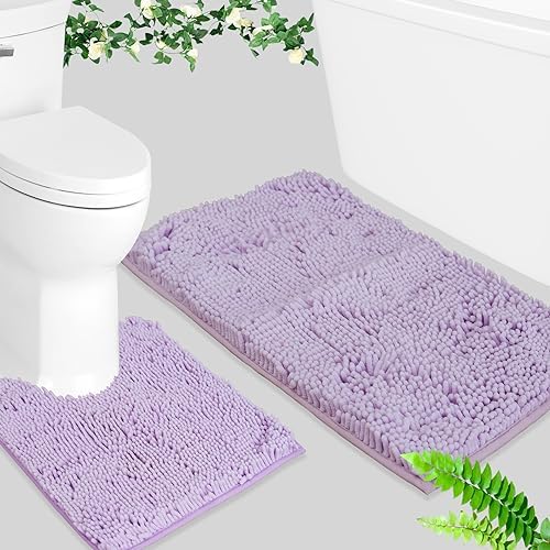 BOANKODU Bathroom Rugs Sets 2 Piece, Absorbent Bath Mat - Image 2