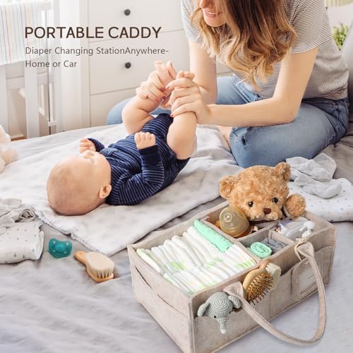 GEMII 2PCS Diaper Caddy Organizer, Large Baby Caddy Organizer - Image 7