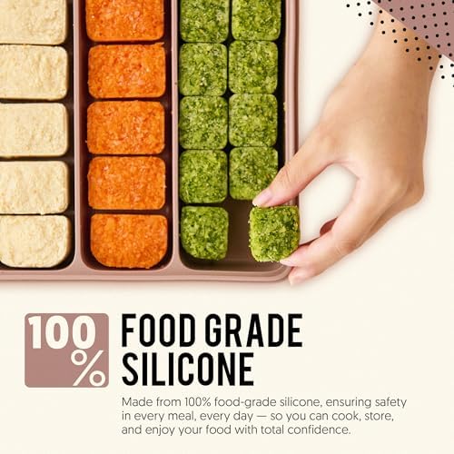 Silicone Baby Food Storage Container - 26oz 4 Compartment Stackable Meal Prep - Image 3