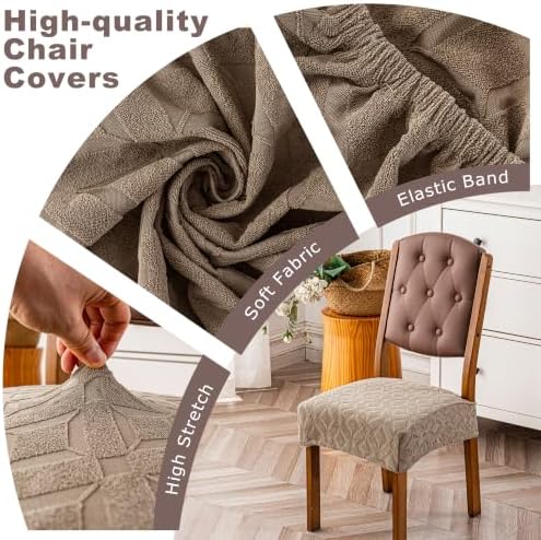 Genina Waterproof Chair Covers Set of 4, Dining Chair Cover - Image 2