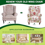 CRFATOP Wingback Chair Covers Stretch Armchair Slipcovers - Image 4