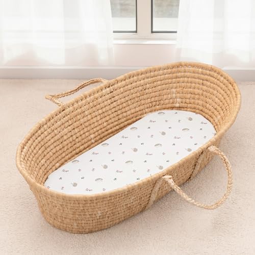 PHF 3 Pack Soft Bassinet Sheets, Floral & Animal Breathable Comfy Cradle Sheets - Image 5