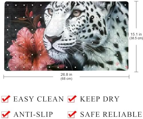 Bathtub Mat Non Slip 26.8x15.1 Inch, Machine Washable Shower Mats - Image 4
