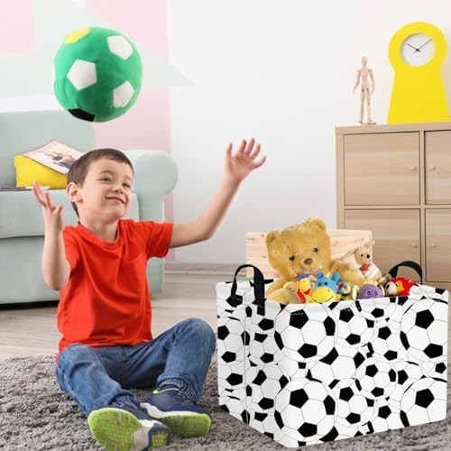 FXOLCSHE Rectangular Easter Soccer Basket, Sports Boys box, Collapsible - Image 3