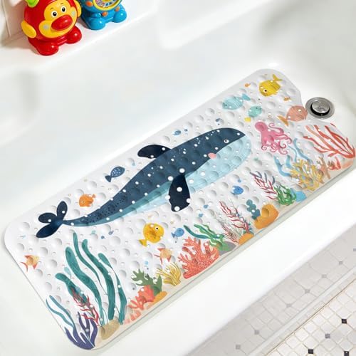 Kids Bathtub Mat, Non Slip Cartoon Bath Mat by KINUUIS