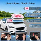Car Windshield Sun Shade, Universal Fit Compact Sedan SUV - Image 4
