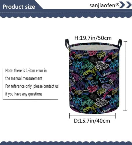 Kids Laundry Basket Boys Laundry Hamper Kids Collapsible Canvas Waterproof - Image 7