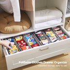 MURRI&MURRDI Mini Foldable Clothes Drawer Organizer 6 Pcs, Narrow Fabric Drawer - Image 7