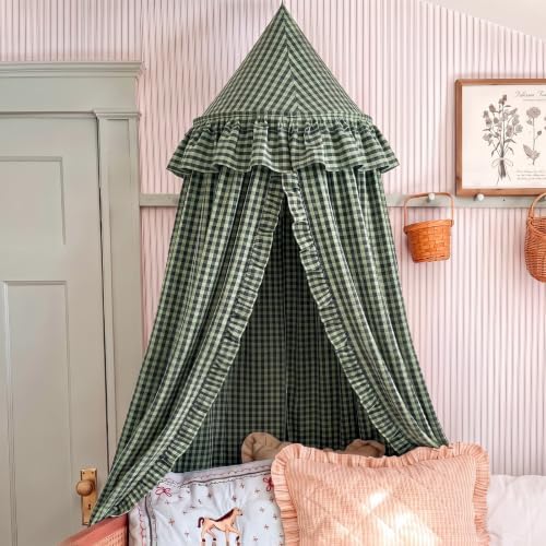 SmoothNovelty Gingham Plaid Bed Canopy by SmoothNovelty