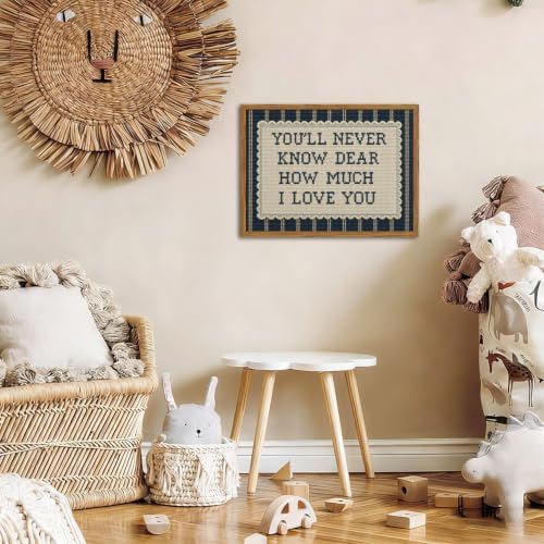 Framed You'll Never Know Dear How Much I Love You Wall Art, Vintage Nursery - Image 3