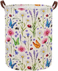 ESSME Flower Laundry Basket, Cute Hamper Collapsible Waterproof Storage Bin by ESSME